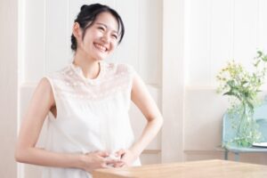 腹痛が治った女性